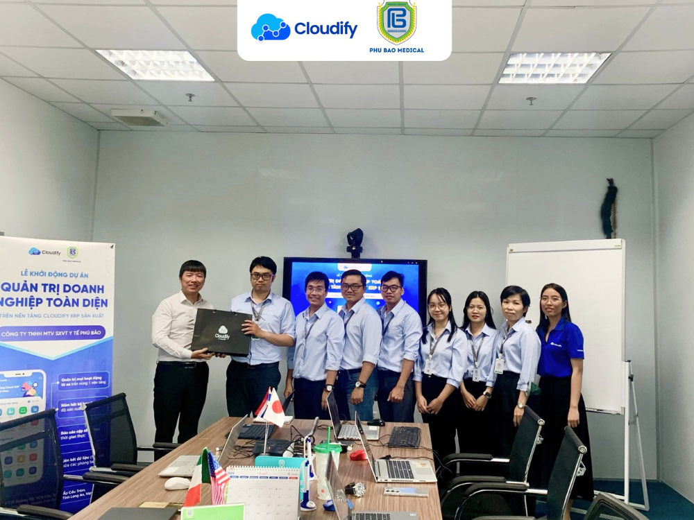 Phú Bảo Medical chính thức khởi động dự án triển khai Hệ thống ERP sản xuất của Cloudify
